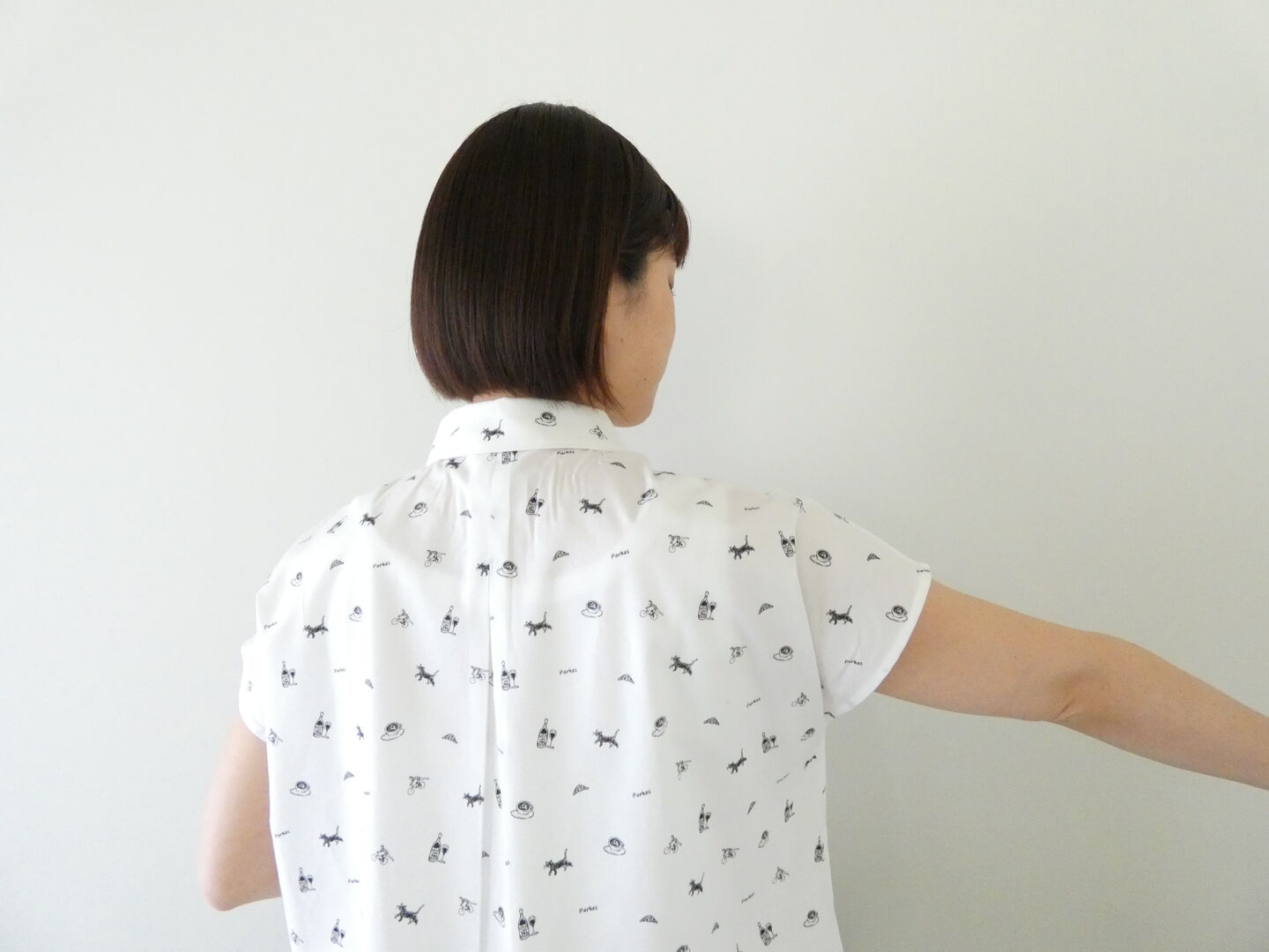 PK 重ね衿裾ラウンドカットシャツの商品画像6