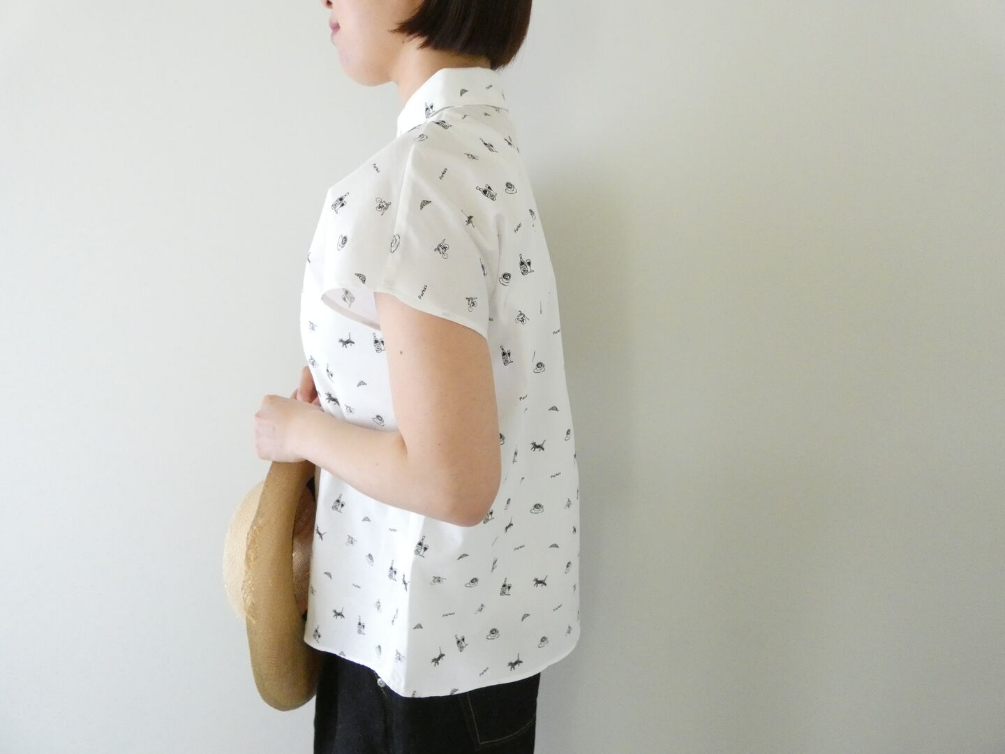 PK 重ね衿裾ラウンドカットシャツの商品画像7