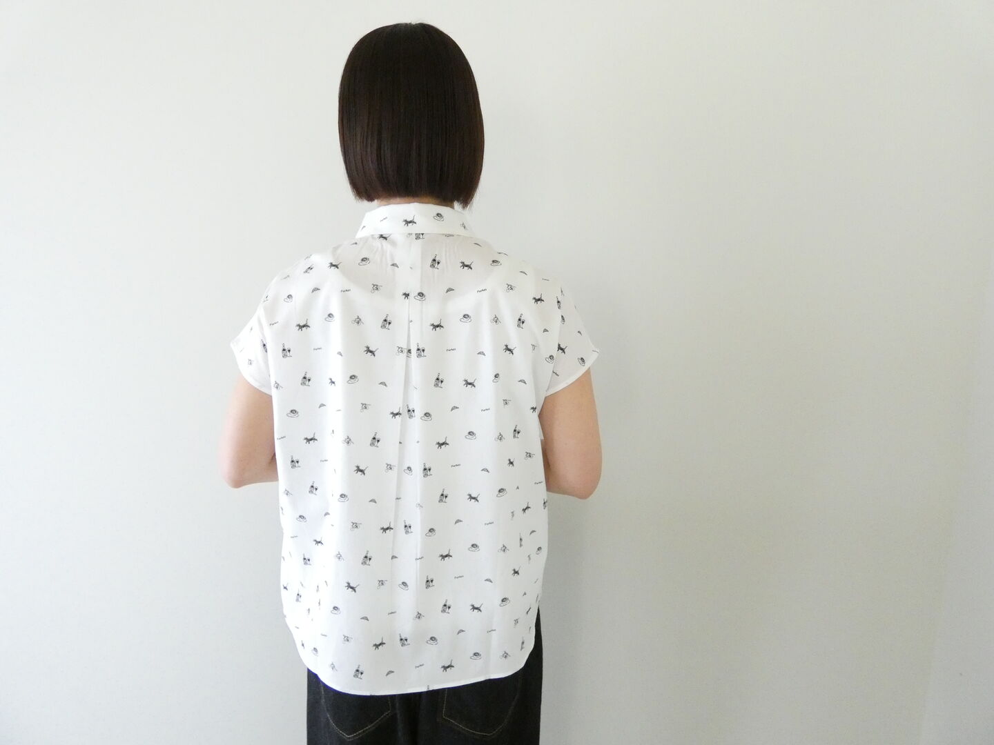 PK 重ね衿裾ラウンドカットシャツの商品画像8