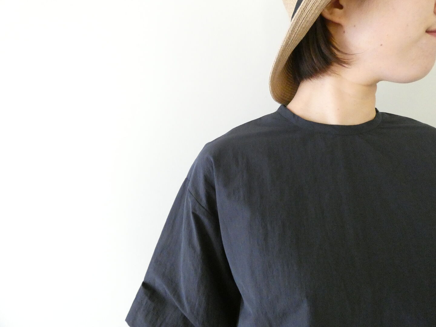 prit(プリット) コットンナイロン交織平織ワッシャー5分ビッグスリーブ裾ヒモプルオーバーの商品画像16