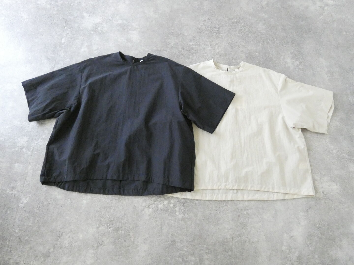 prit(プリット) コットンナイロン交織平織ワッシャー5分ビッグスリーブ裾ヒモプルオーバーの商品画像3