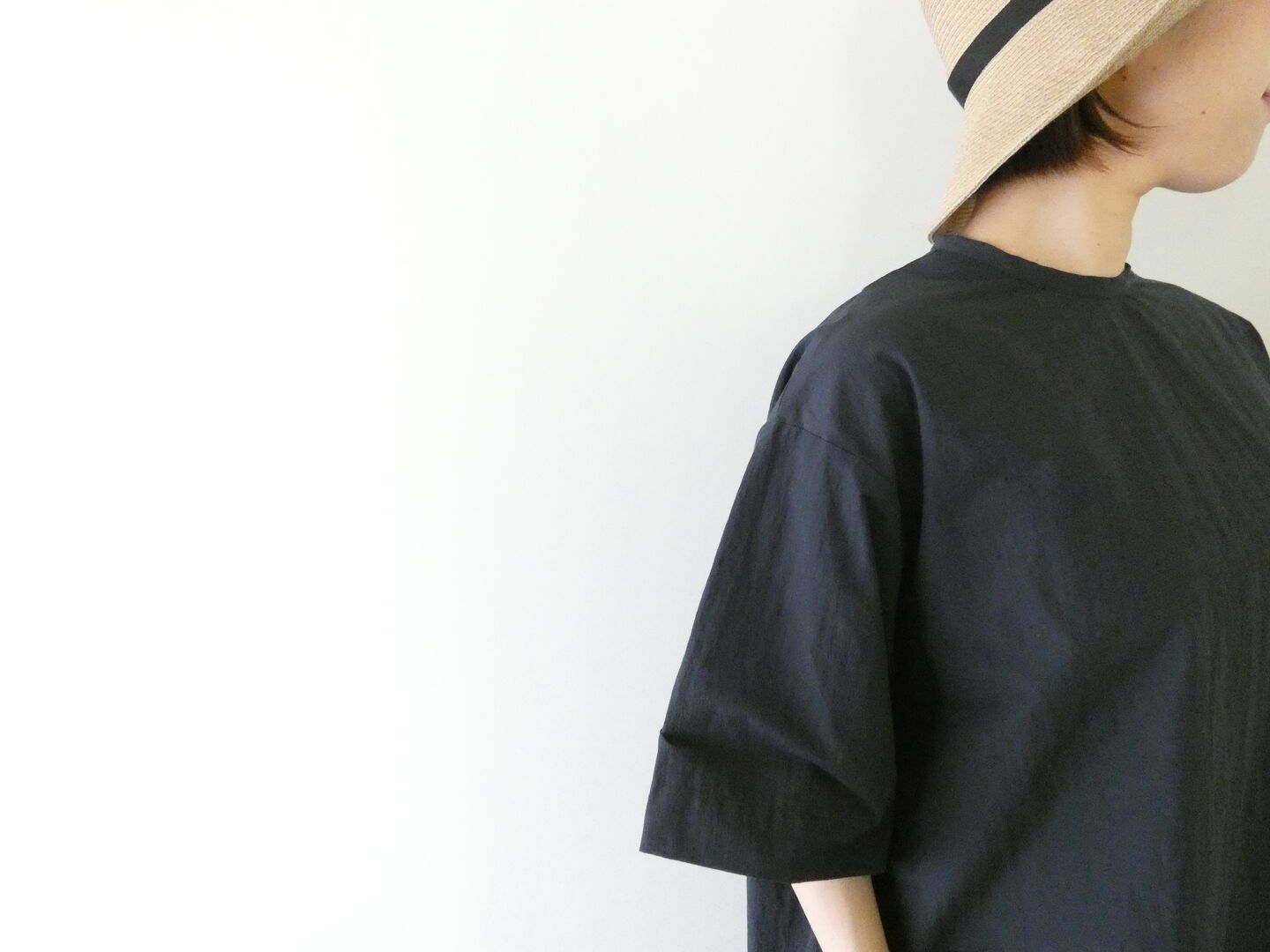 prit(プリット) コットンナイロン交織平織ワッシャー5分ビッグスリーブ裾ヒモプルオーバーの商品画像4