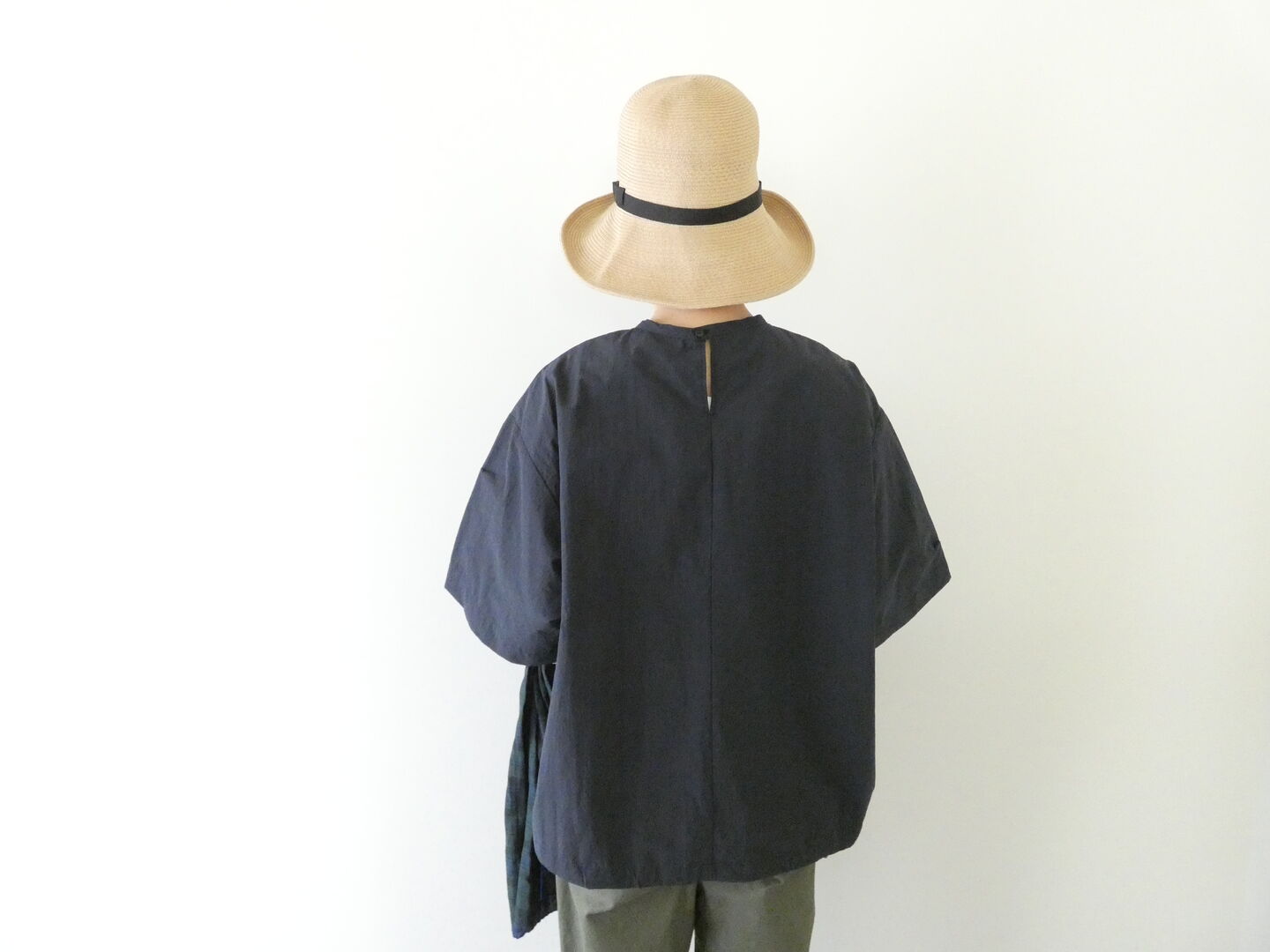 prit(プリット) コットンナイロン交織平織ワッシャー5分ビッグスリーブ裾ヒモプルオーバーの商品画像6