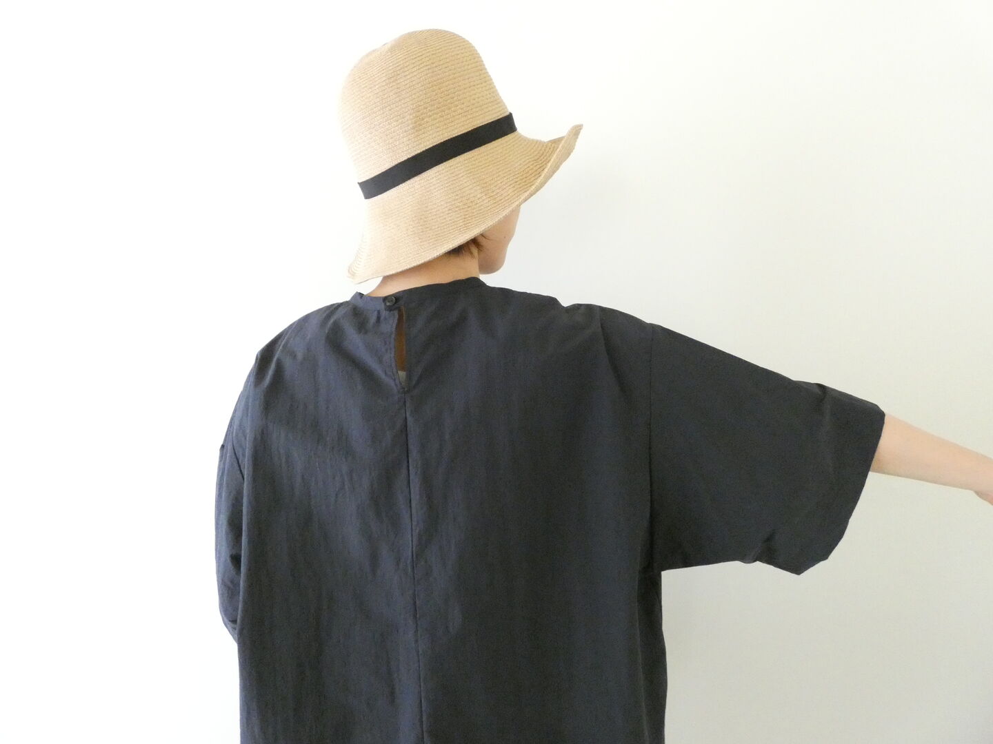 prit(プリット) コットンナイロン交織平織ワッシャー5分ビッグスリーブ裾ヒモプルオーバーの商品画像7