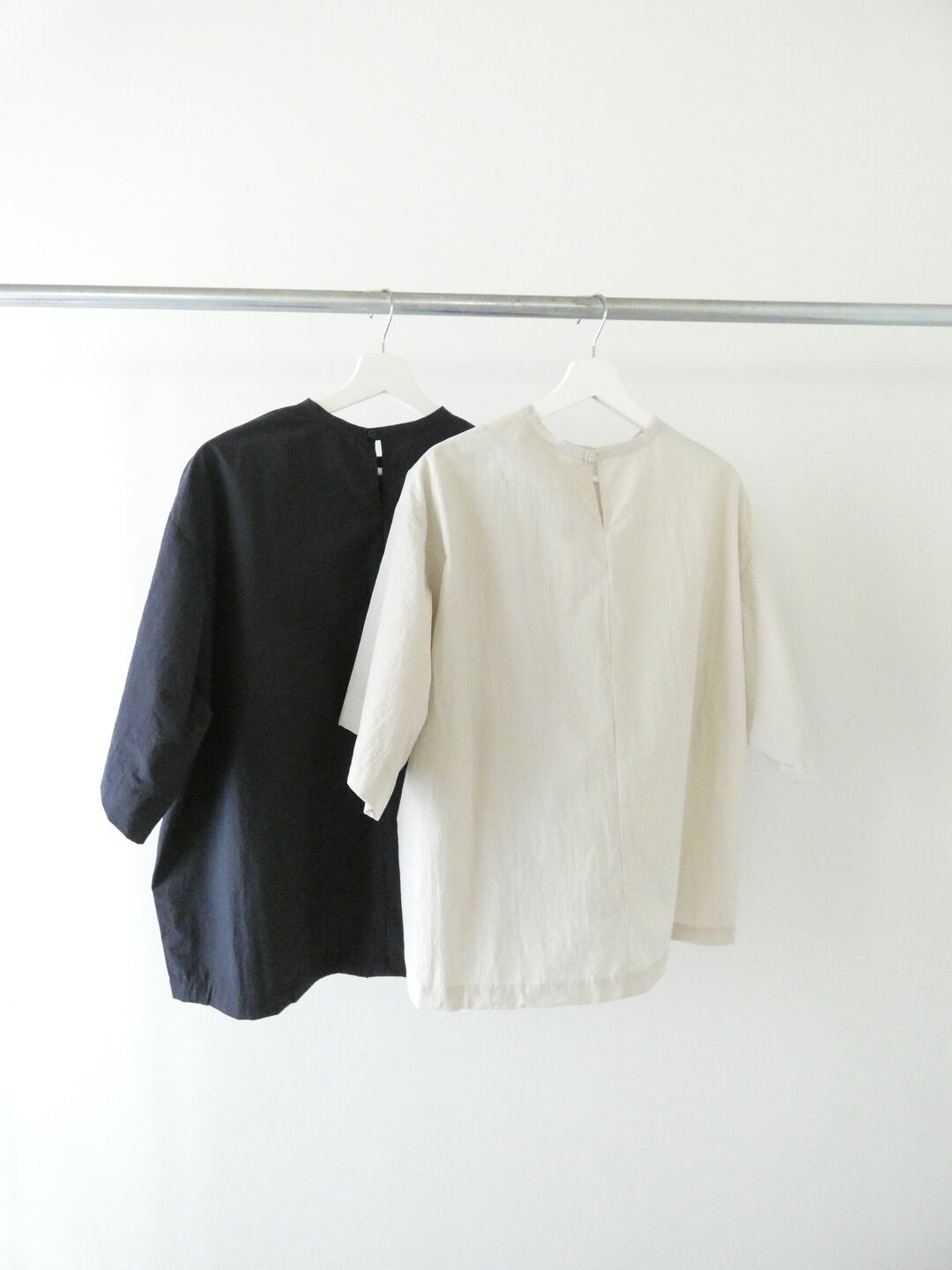 prit(プリット) コットンナイロン交織平織ワッシャー5分ビッグスリーブ裾ヒモプルオーバーの商品画像9