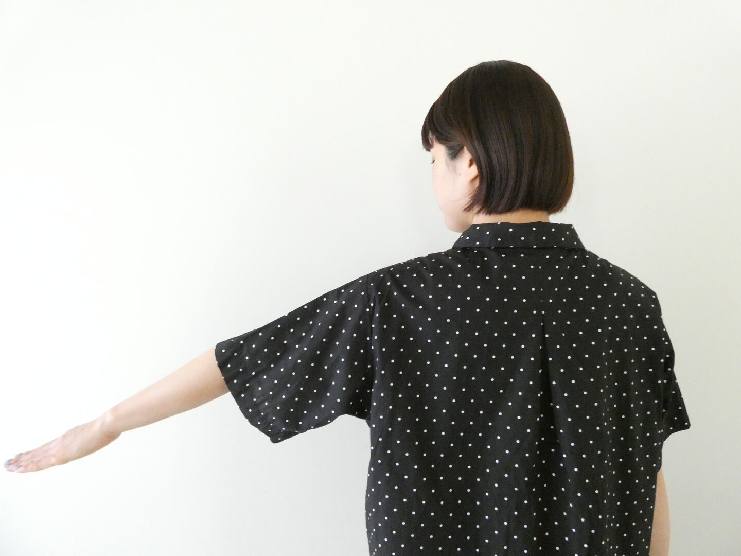 prit(プリット) 70/1高密度ローンドットプリント5分袖ショートシャツの商品画像8