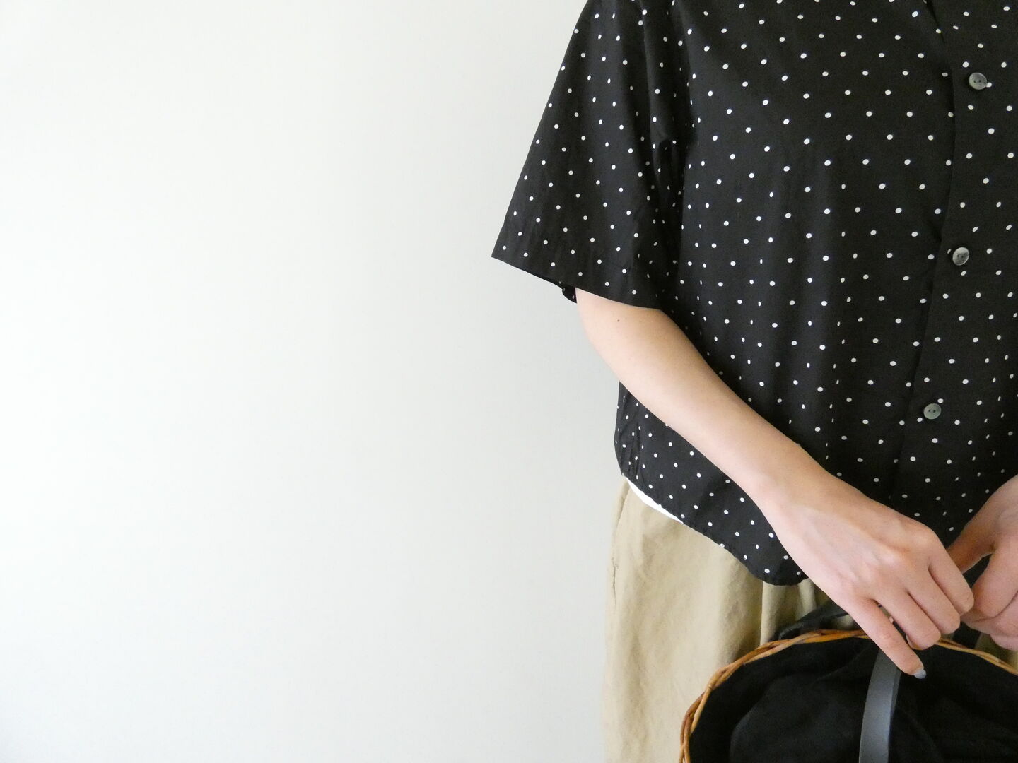 prit(プリット) 70/1高密度ローンドットプリント5分袖ショートシャツの商品画像9