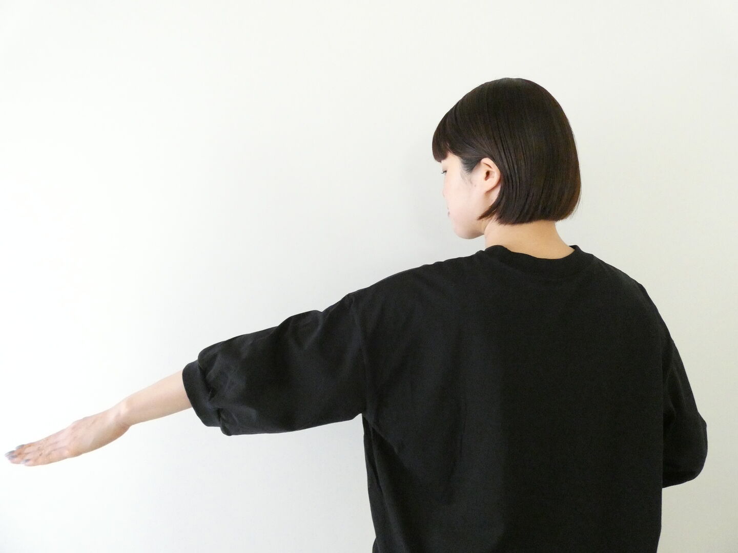 prit(プリット) 47/2スーピマコンパクト天竺7分袖ラウンドヘムプルオーバーの商品画像4