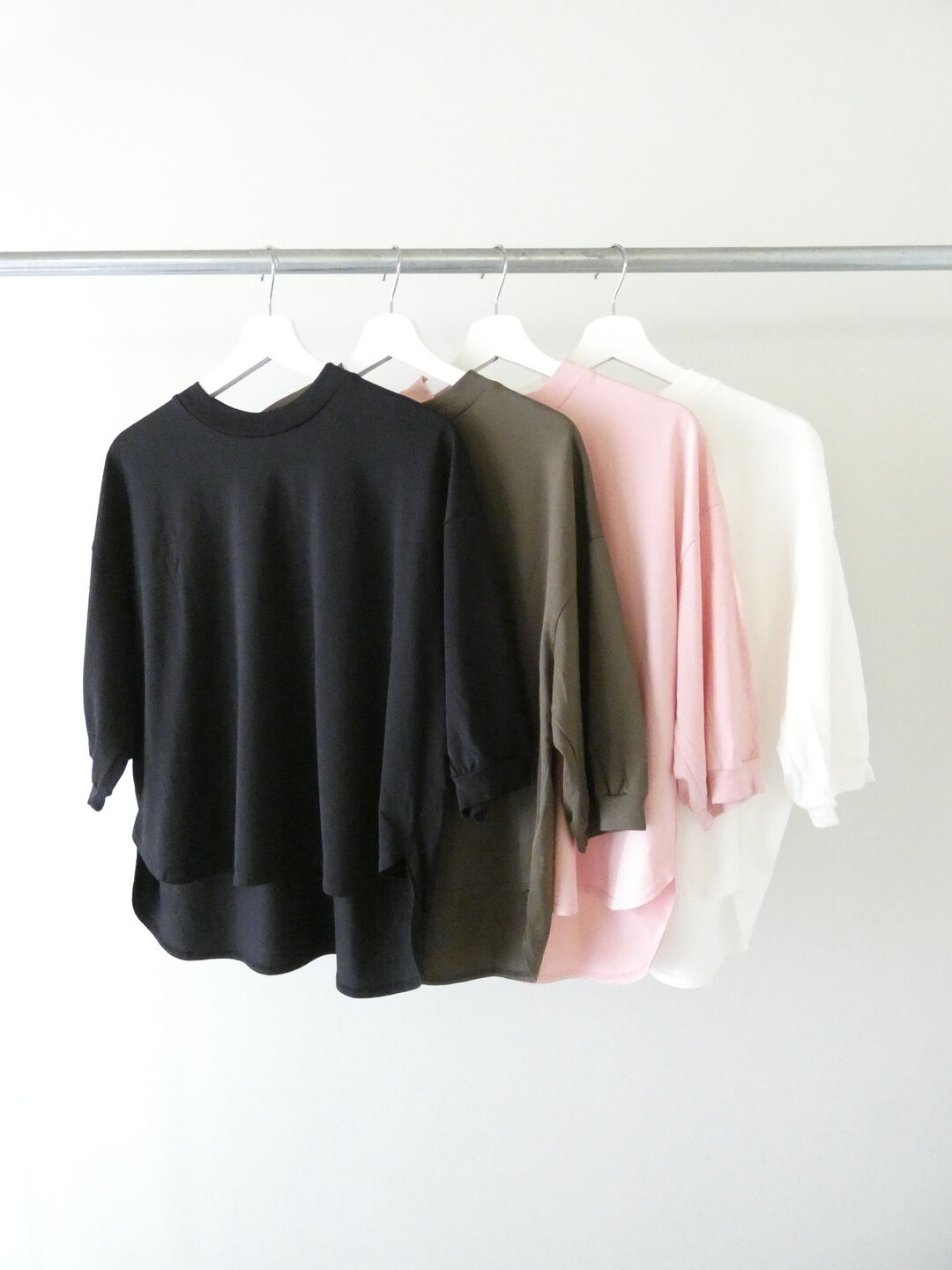 prit(プリット) 47/2スーピマコンパクト天竺7分袖ラウンドヘムプルオーバーの商品画像8