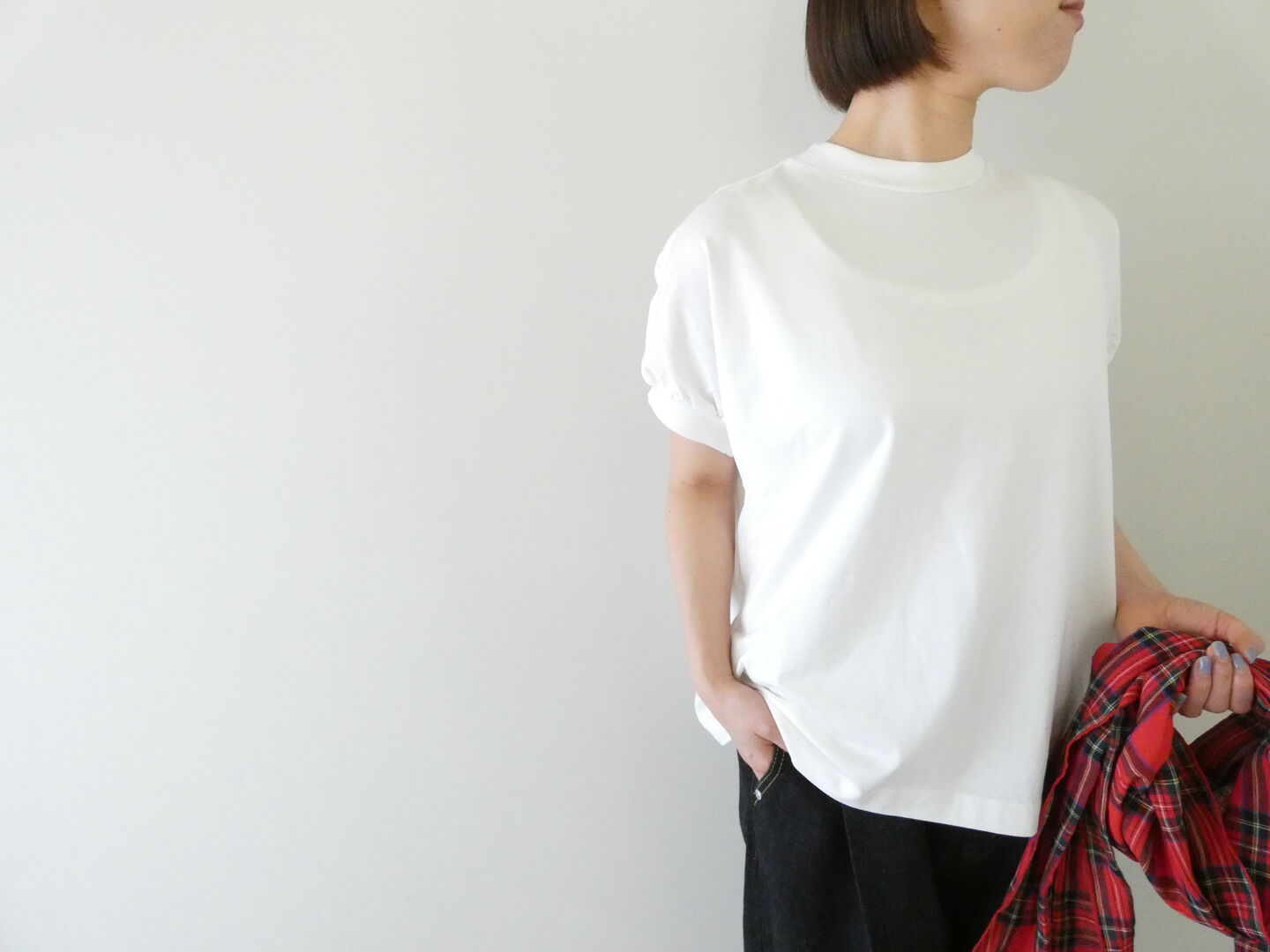 prit(プリット) 47/2スーピマコンパクト天竺ショートスリーブプルオーバーの商品画像1