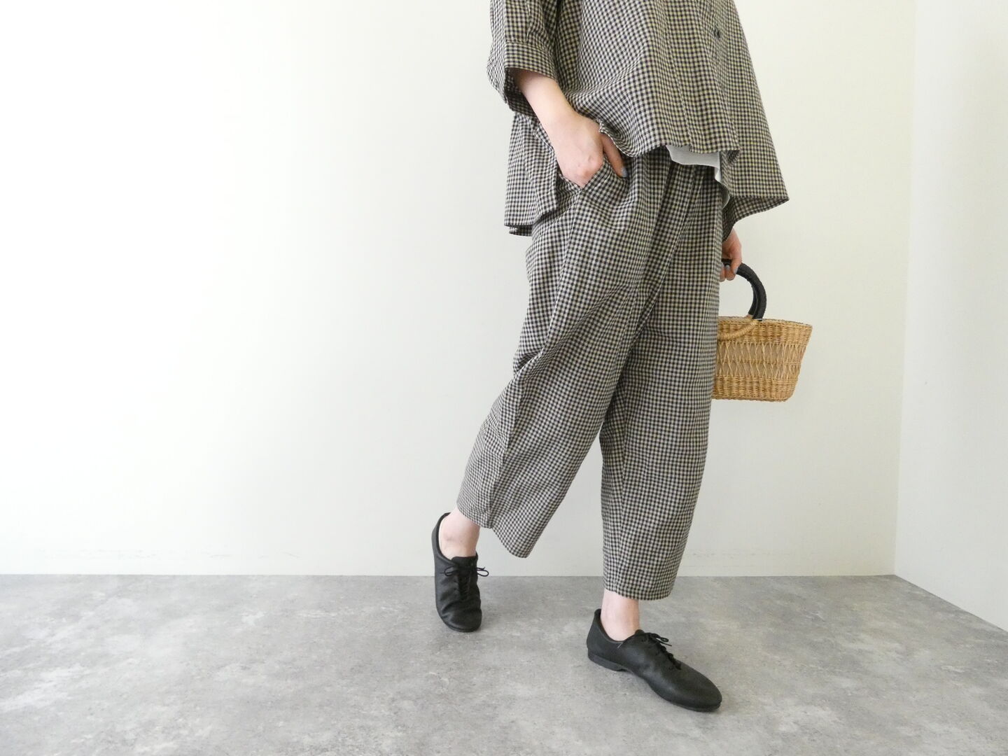 setten(セッテン) ワッシャーチェックイージーパンツの商品画像7