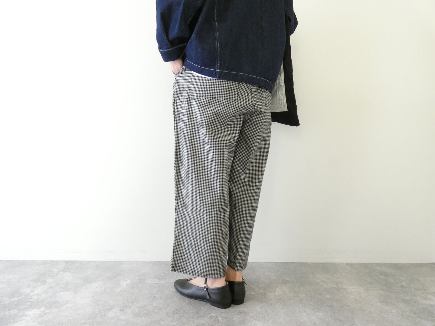 setten(セッテン) 先染めギンガムツータックイージーパンツの商品画像7