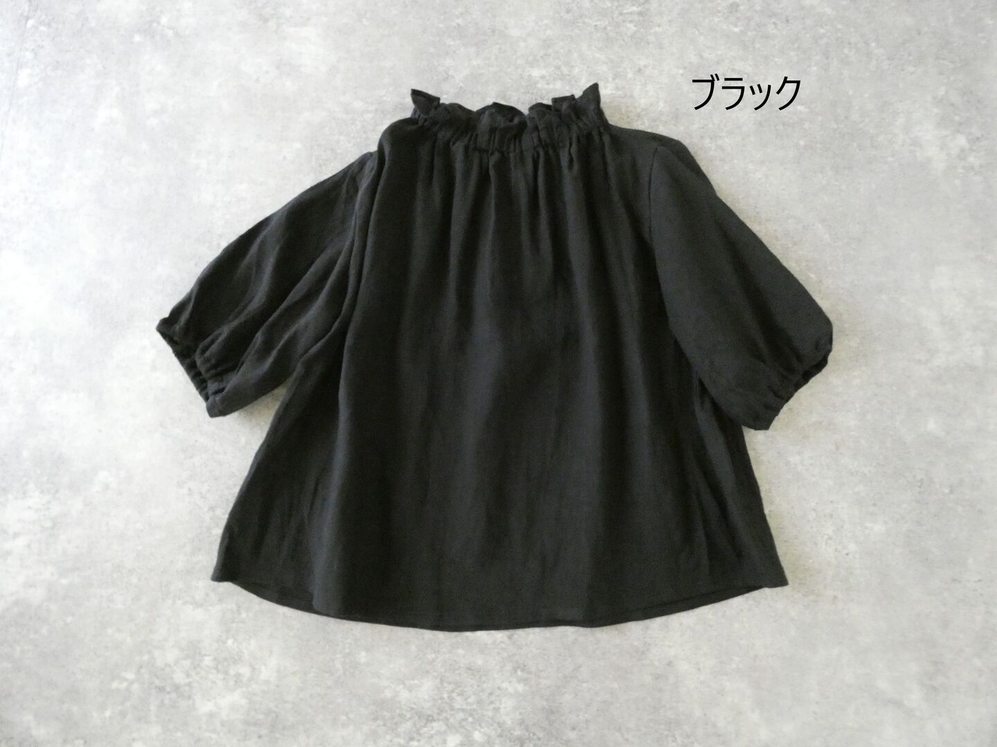 SSC 60リネンゴム通し衿ギャザーフレア6分袖ブラウスの商品画像28