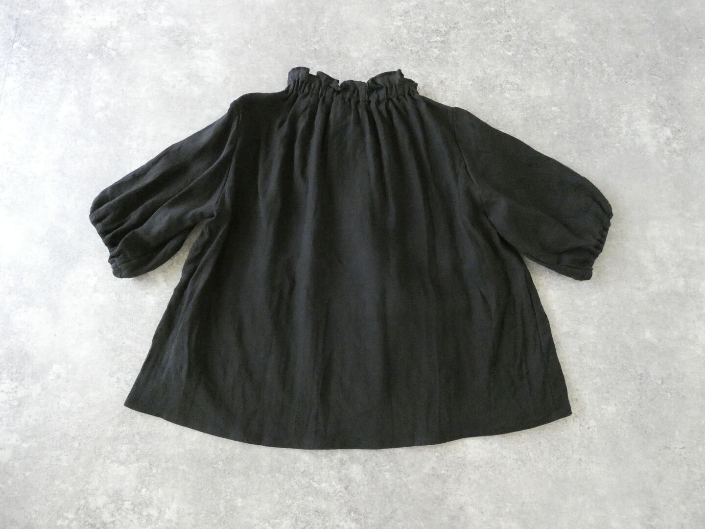 SSC 60リネンゴム通し衿ギャザーフレア6分袖ブラウスの商品画像29