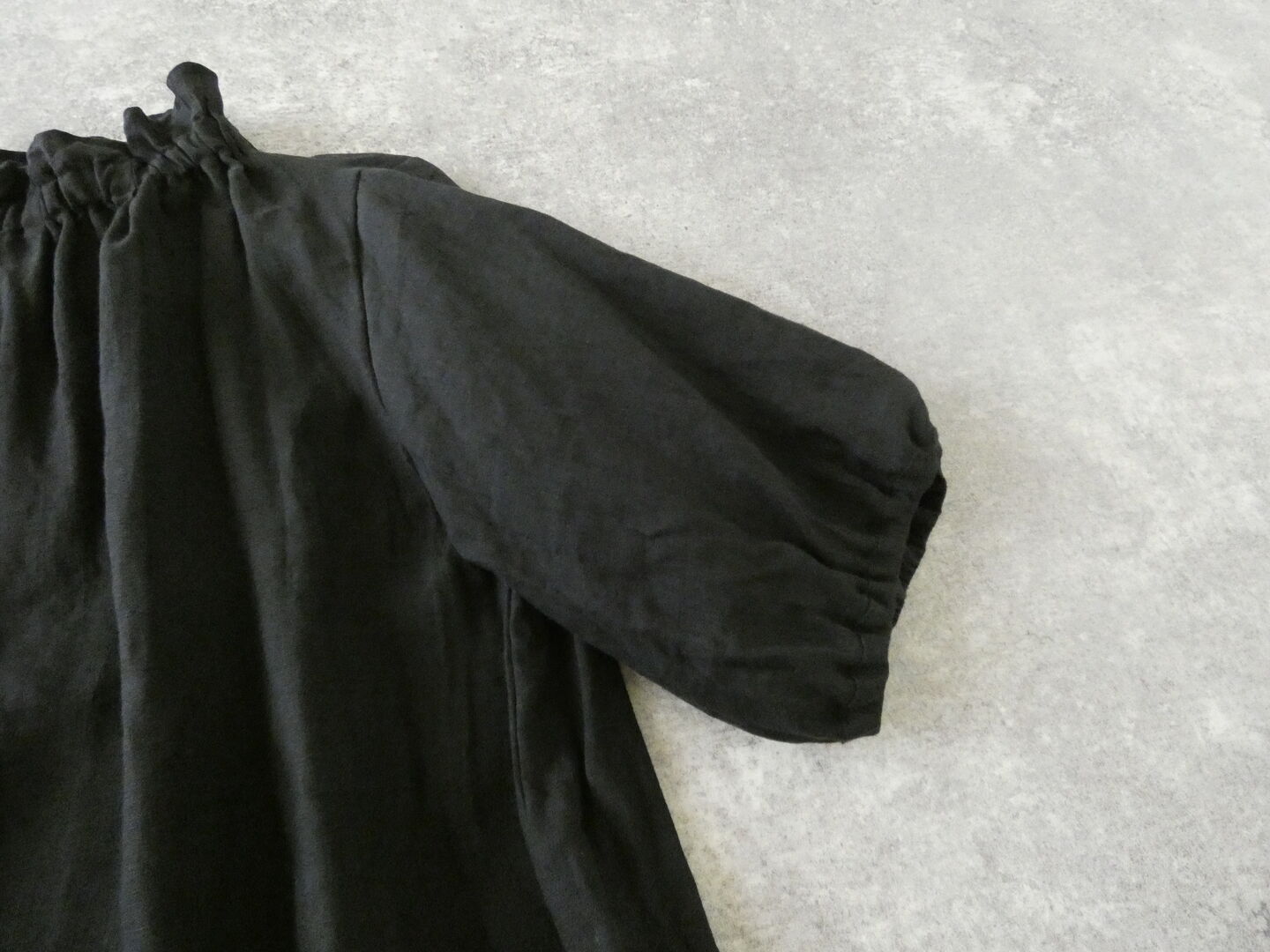 SSC 60リネンゴム通し衿ギャザーフレア6分袖ブラウスの商品画像31