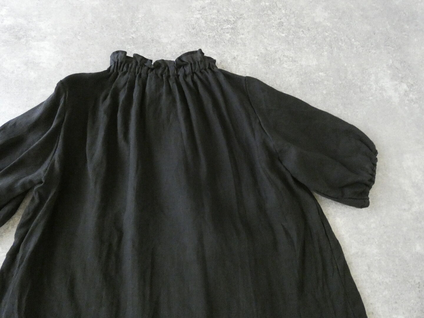 SSC 60リネンゴム通し衿ギャザーフレア6分袖ブラウスの商品画像34