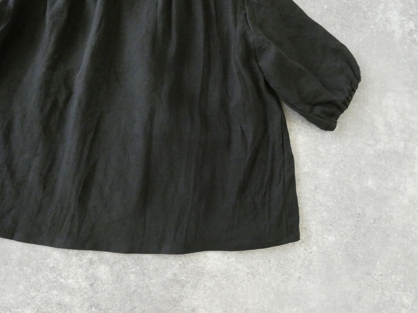 SSC 60リネンゴム通し衿ギャザーフレア6分袖ブラウスの商品画像35