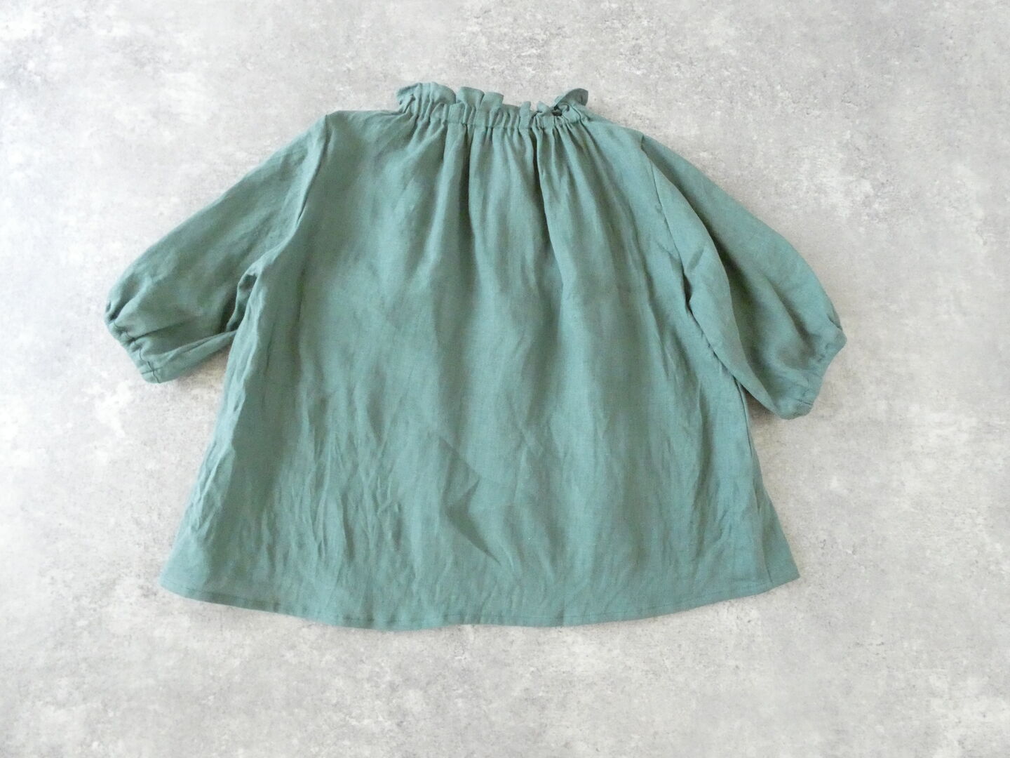 SSC 60リネンゴム通し衿ギャザーフレア6分袖ブラウスの商品画像43