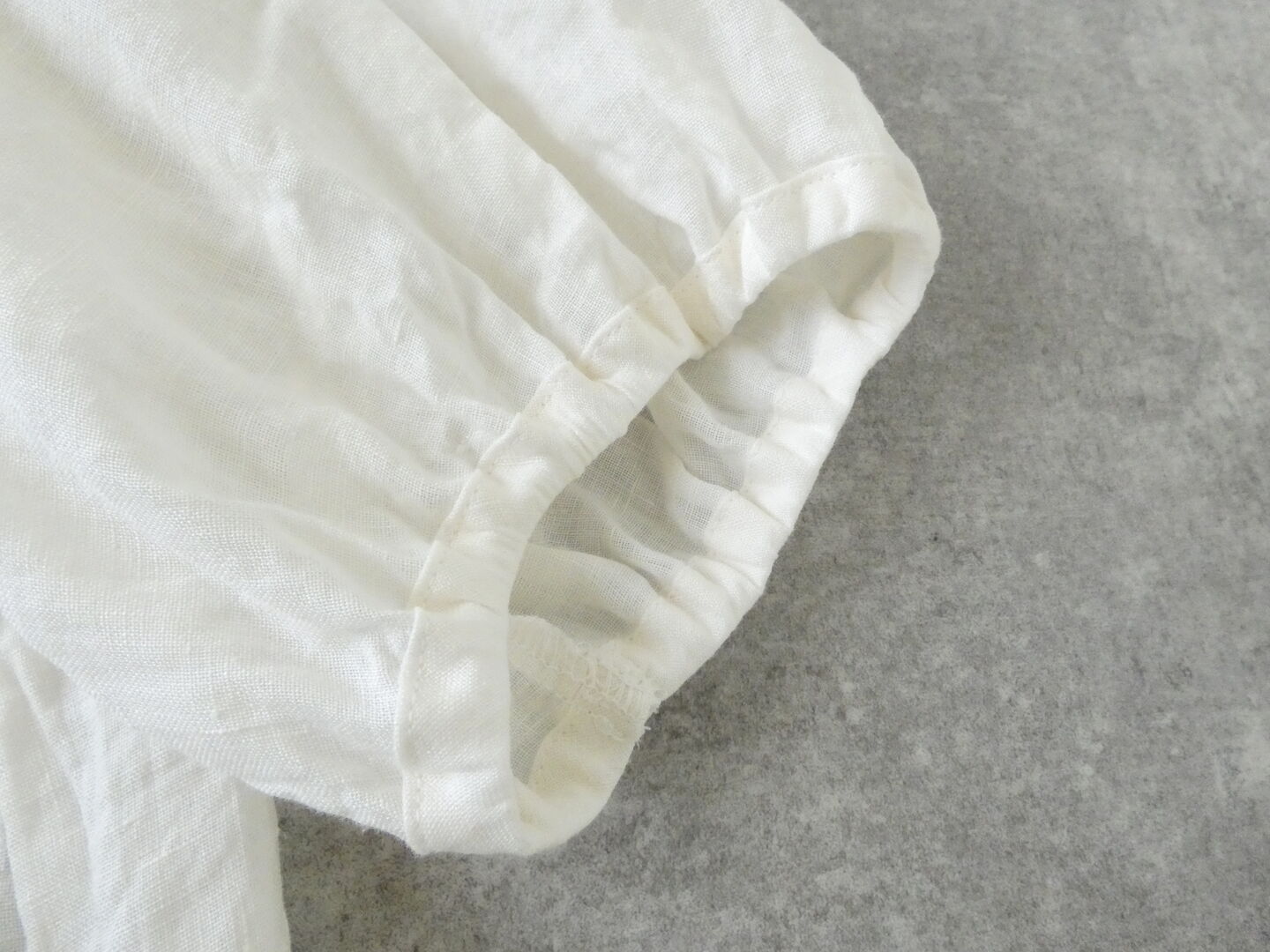 SSC 60リネンゴム通し衿ギャザーフレア6分袖ブラウスの商品画像60