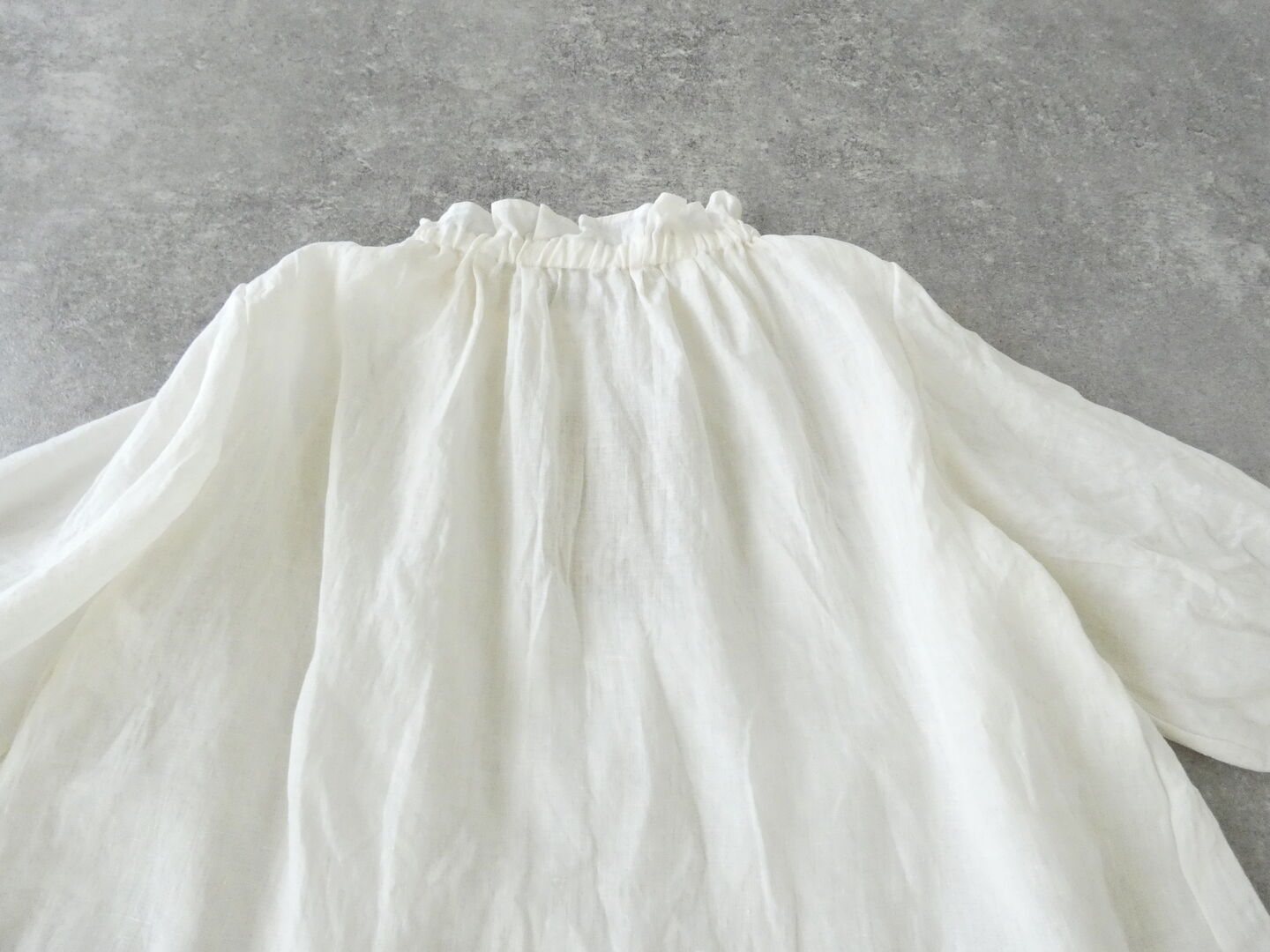 SSC 60リネンゴム通し衿ギャザーフレア6分袖ブラウスの商品画像62