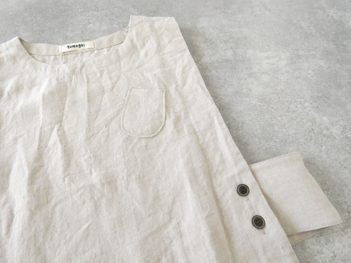 tumugu(ツムグ) リネンキャンバスアシンメトリーベストの商品画像30