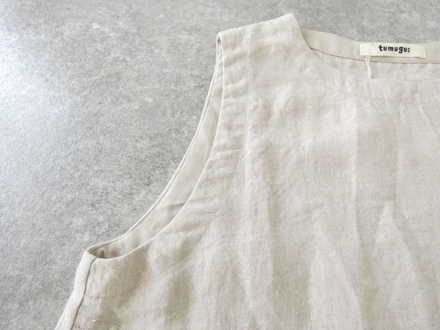 tumugu(ツムグ) リネンキャンバスアシンメトリーベストの商品画像32