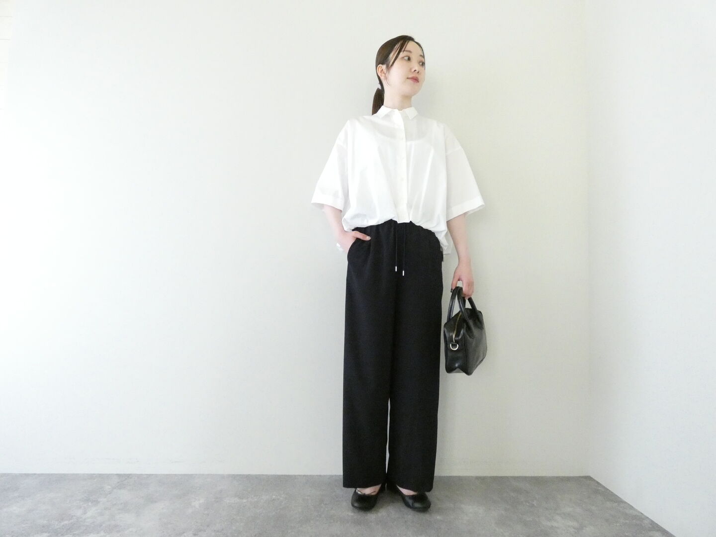 Ballsey(ボールジィ) サブレジョーゼット ギャザーワイドパンツの商品画像1