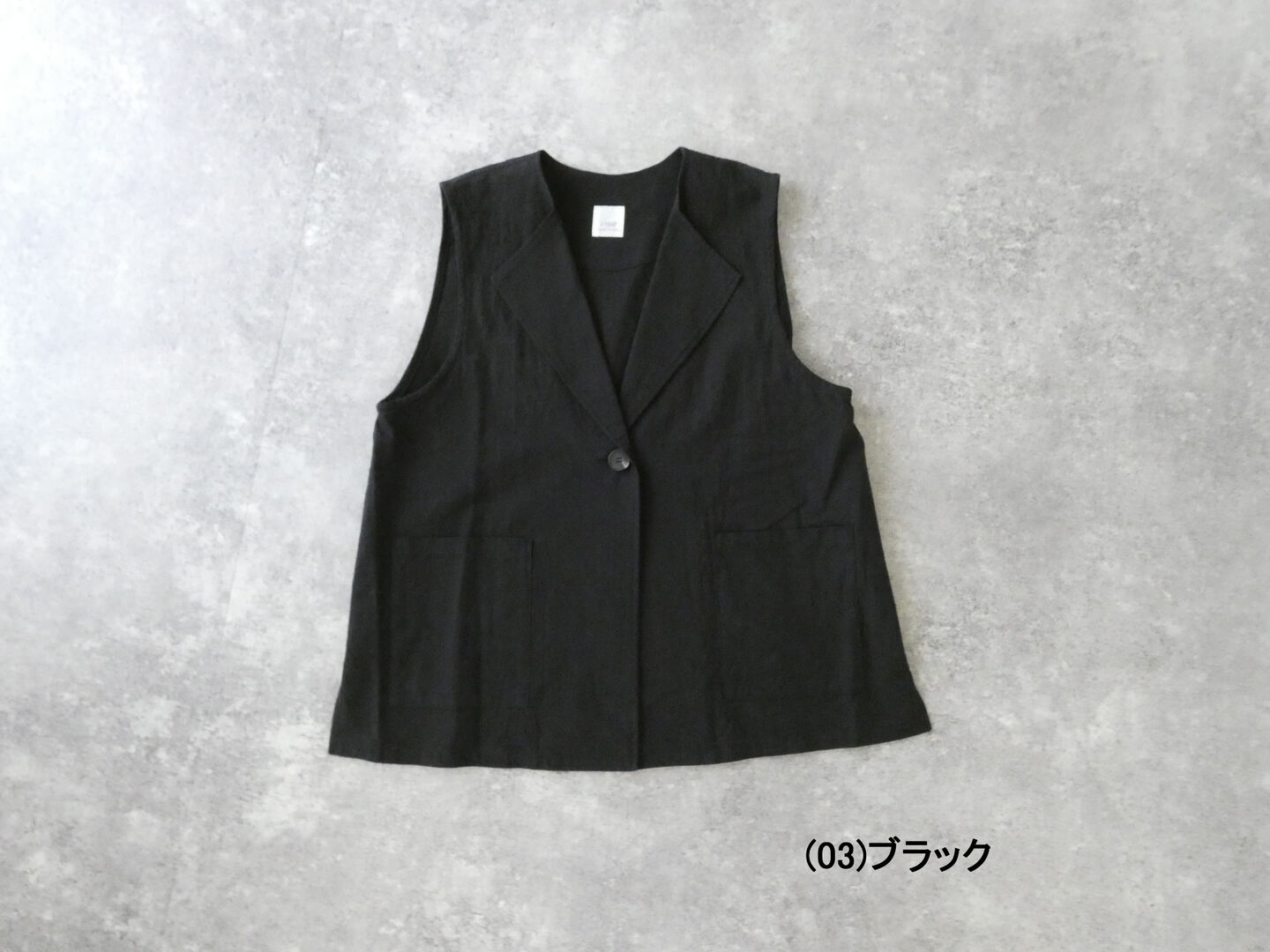 ina(イナ) リネンコットンキャンバスパッチポケットベストの商品画像42