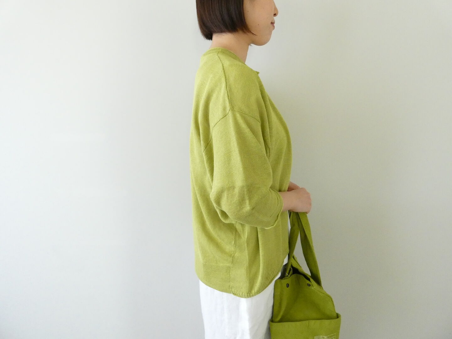 mao made(マオメイド) UVリネンニット いつものやつ！7分袖ドルマンスリーブカーディガンの商品画像6