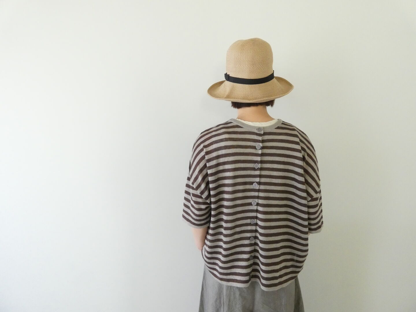 mao made(マオメイド) UVリネンニット 2WAYハーフスリーブカーディガンの商品画像8