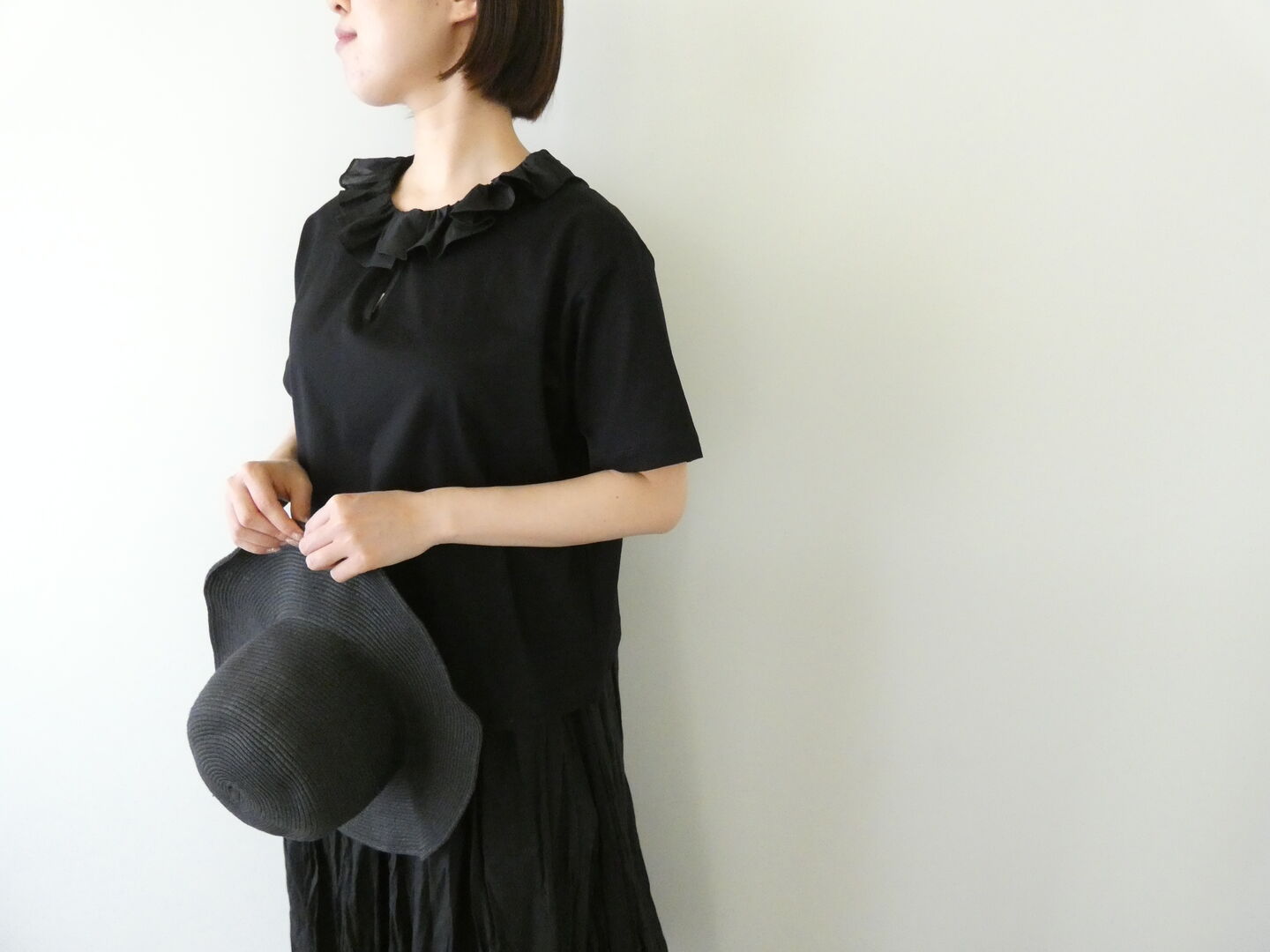 mizuiro ind(ミズイロインド) frill collar skipper T shirt　フリルカラースキッパーTシャツの商品画像2
