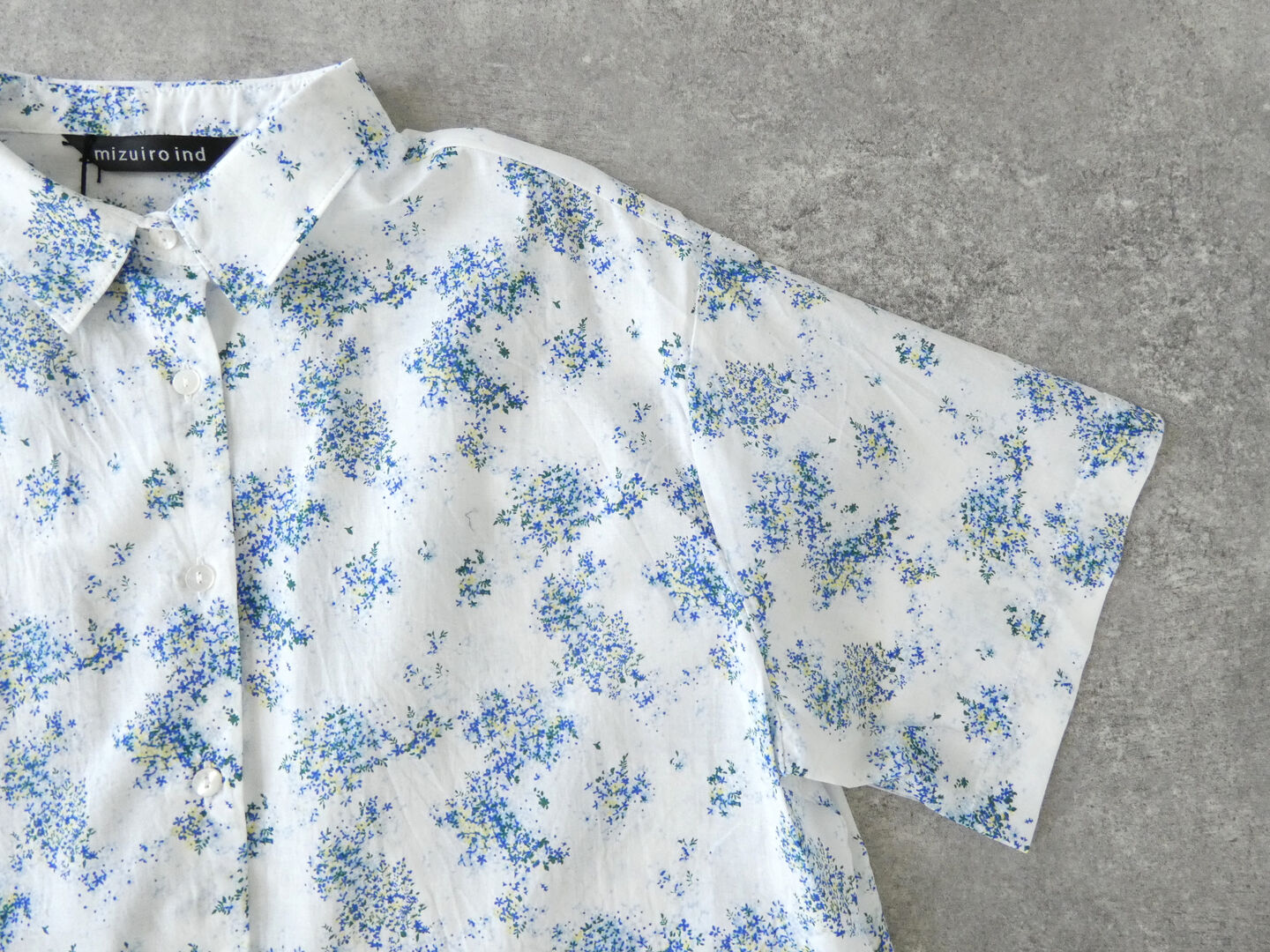 mizuiro ind(ミズイロインド) flower print half shirt フラワープリント半袖シャツの商品画像16