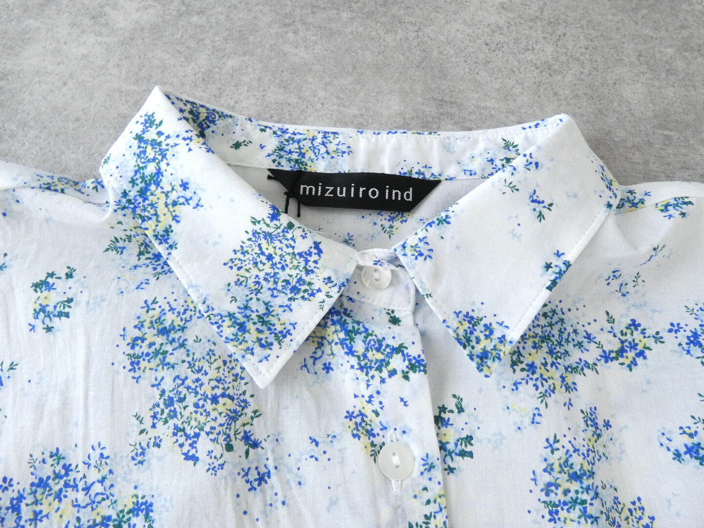 mizuiro ind(ミズイロインド) flower print half shirt フラワープリント半袖シャツの商品画像17