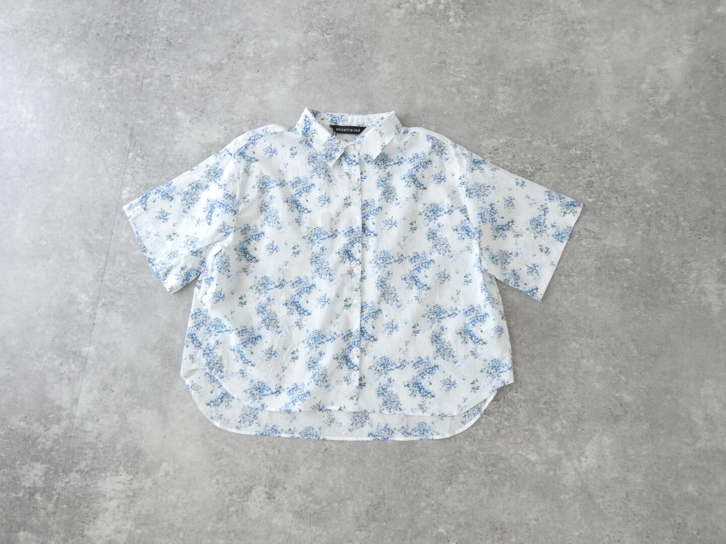mizuiro ind(ミズイロインド) flower print half shirt フラワープリント半袖シャツの商品画像3