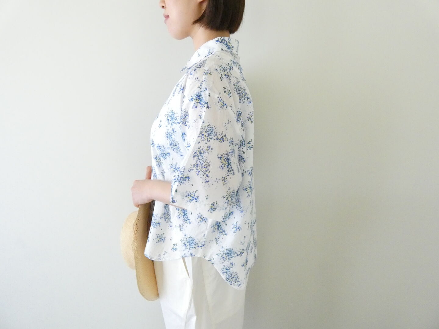 mizuiro ind(ミズイロインド) flower print half shirt フラワープリント半袖シャツの商品画像4