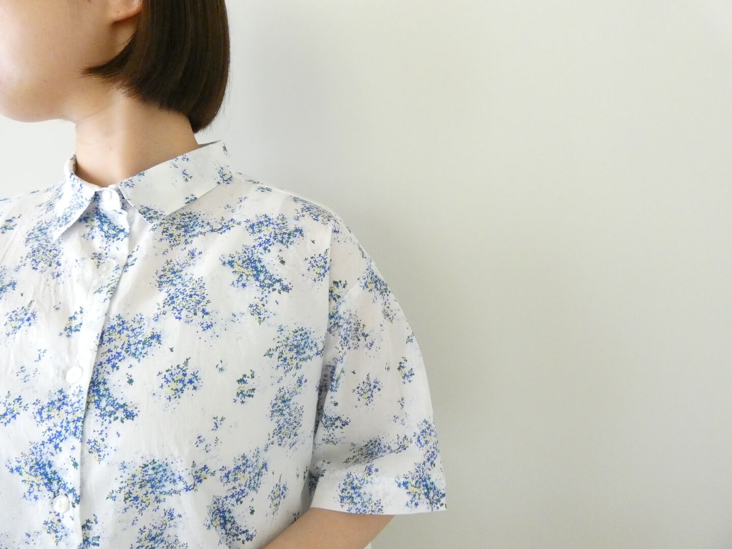mizuiro ind(ミズイロインド) flower print half shirt フラワープリント半袖シャツの商品画像6