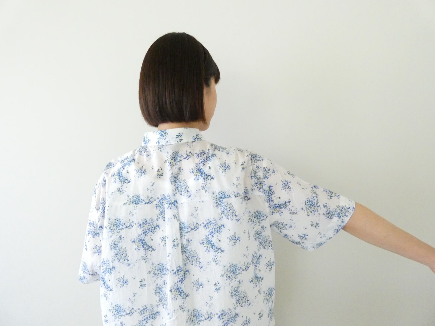 mizuiro ind(ミズイロインド) flower print half shirt フラワープリント半袖シャツの商品画像7