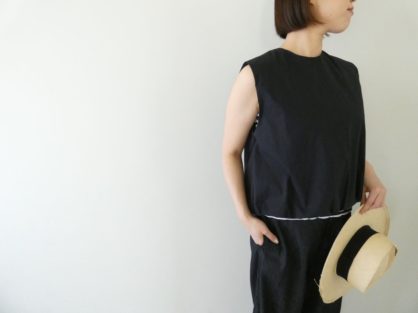 mizuiro ind(ミズイロインド) ballon hem N/S P/O バルーンヘムノースリーブプルオーバーの商品画像1