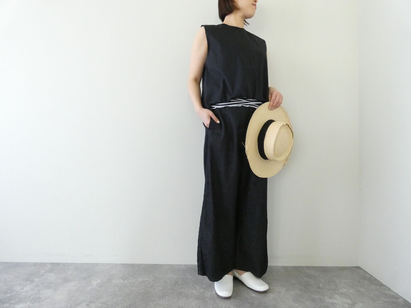 mizuiro ind(ミズイロインド) ballon hem N/S P/O バルーンヘムノースリーブプルオーバーの商品画像2