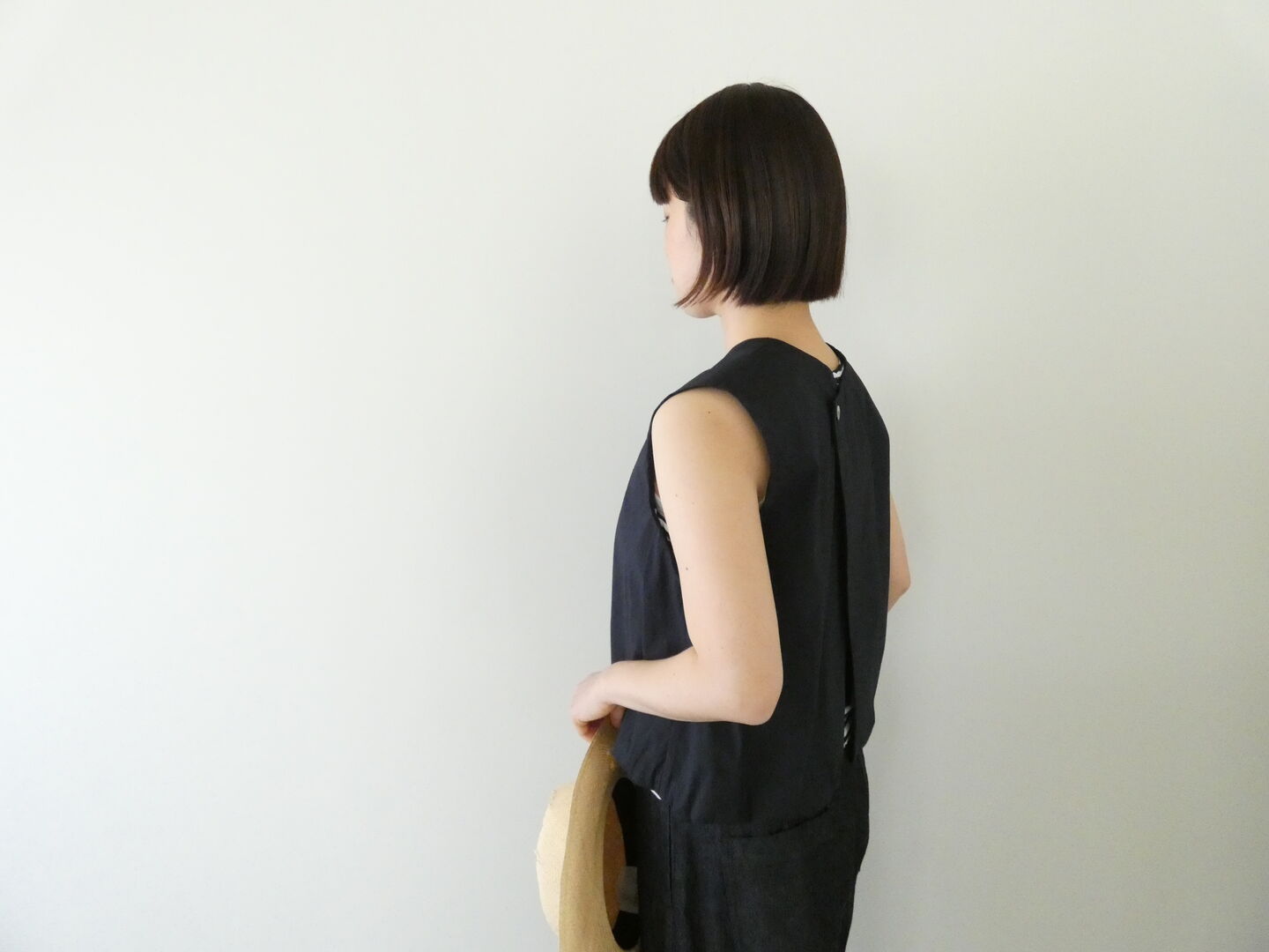 mizuiro ind(ミズイロインド) ballon hem N/S P/O バルーンヘムノースリーブプルオーバーの商品画像6