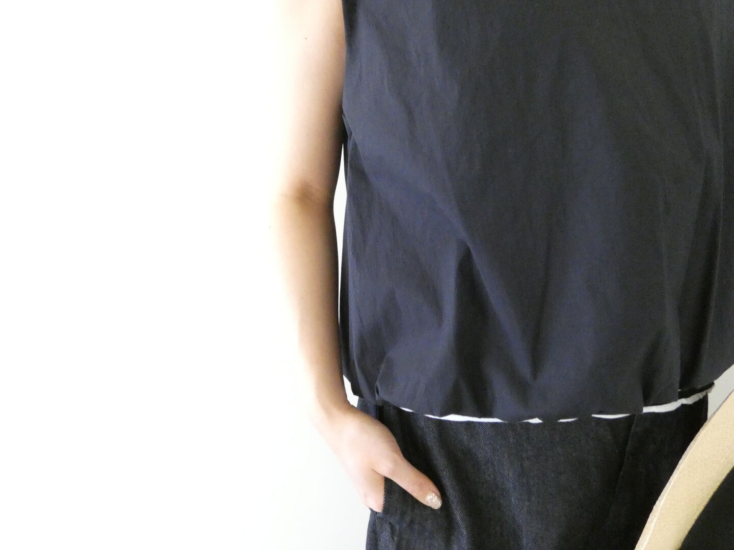 mizuiro ind(ミズイロインド) ballon hem N/S P/O バルーンヘムノースリーブプルオーバーの商品画像7