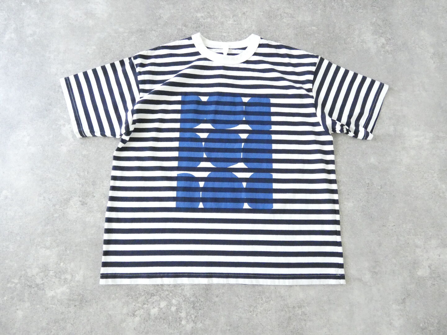 prit(プリット) 18/1空紡度詰天竺ボーダーフレームドットプリントTシャツの商品画像3