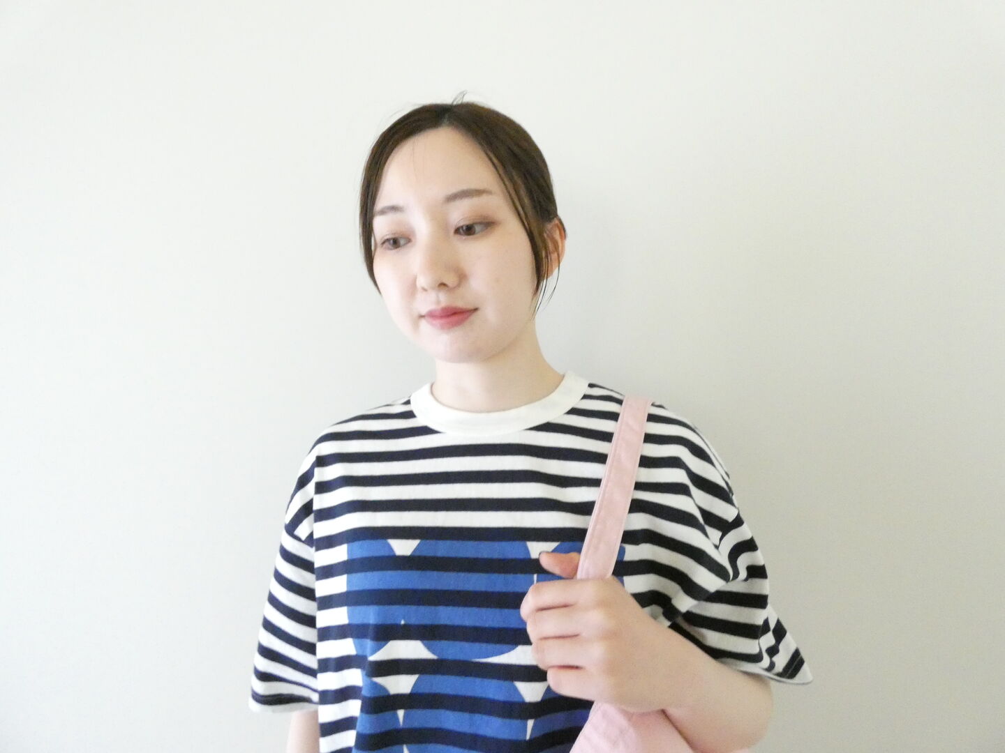 prit(プリット) 18/1空紡度詰天竺ボーダーフレームドットプリントTシャツの商品画像4