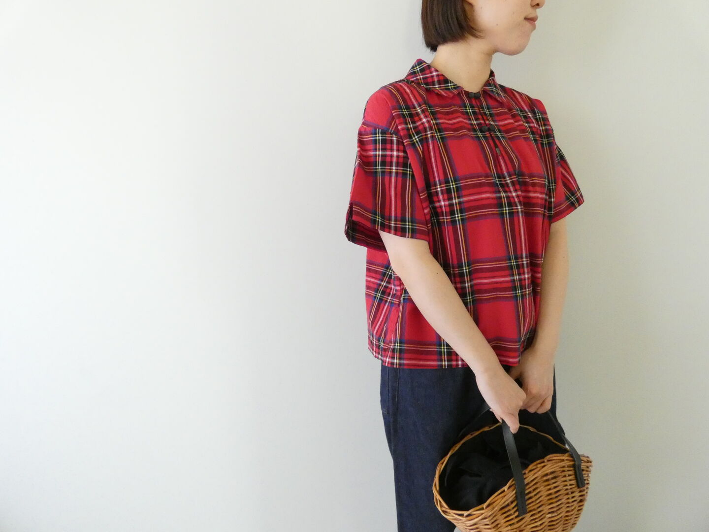Sarahwear(サラウェア) 双子ボタンスキッパータータンチェックシャツの商品画像2
