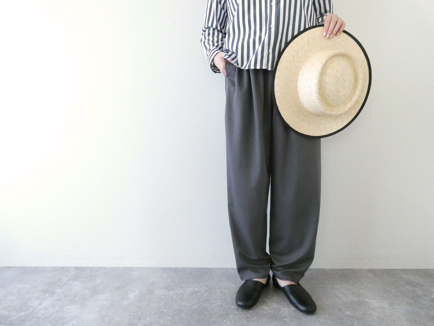 TRAVAIL MANUEL(トラバイユマニュアル) リバーメッシュナローコクーンパンツの商品画像2