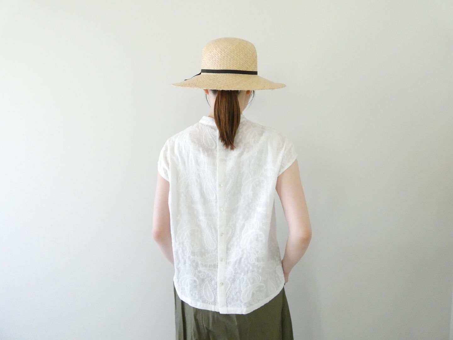 NOMBRE IMPAIR(ノンブルアンペール) 薄手綿ペイズリー刺繍フレンチブラウスの商品画像8