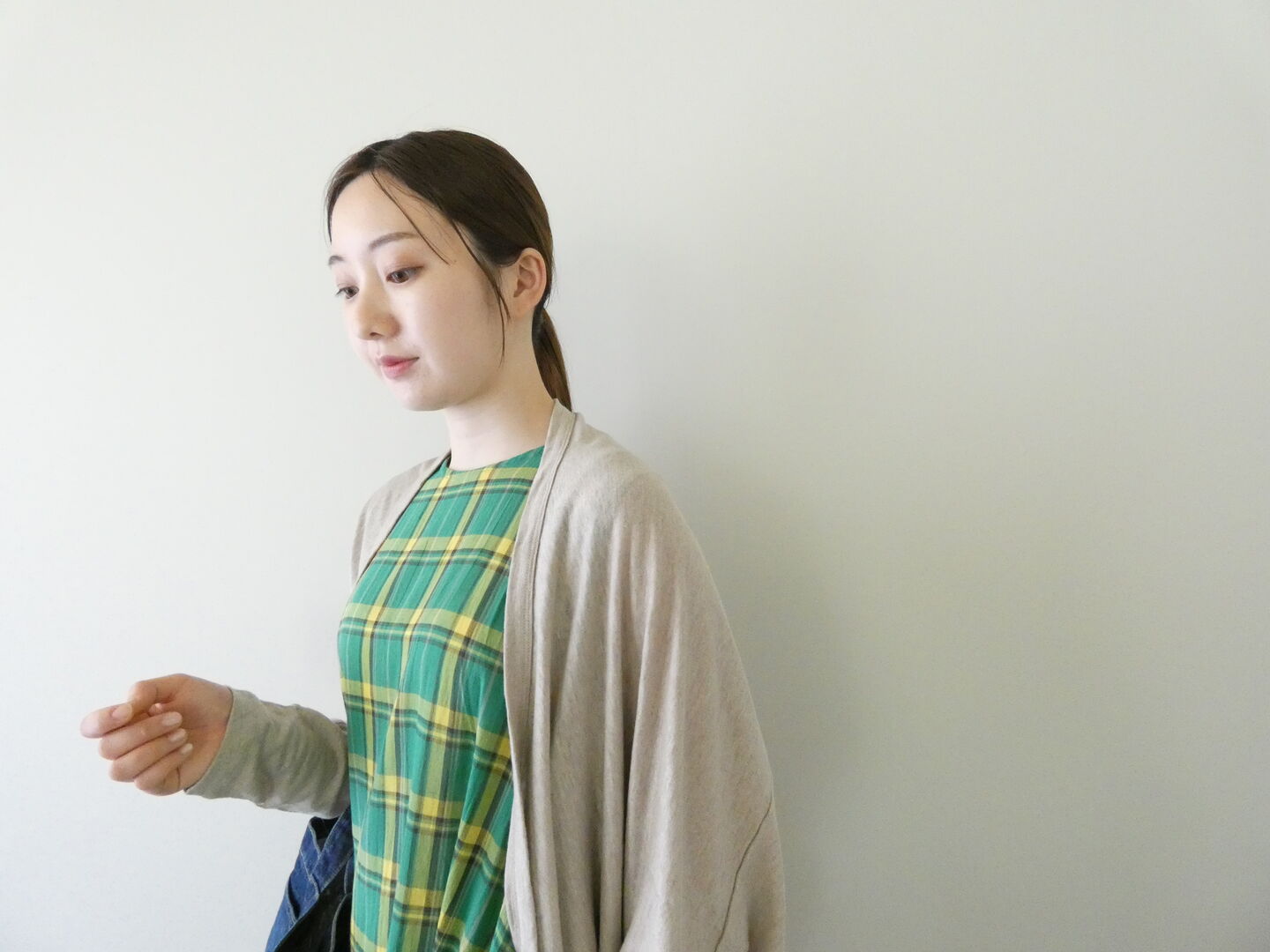ichi(イチ) ワッシャーチェックノースリフレアドレスの商品画像5