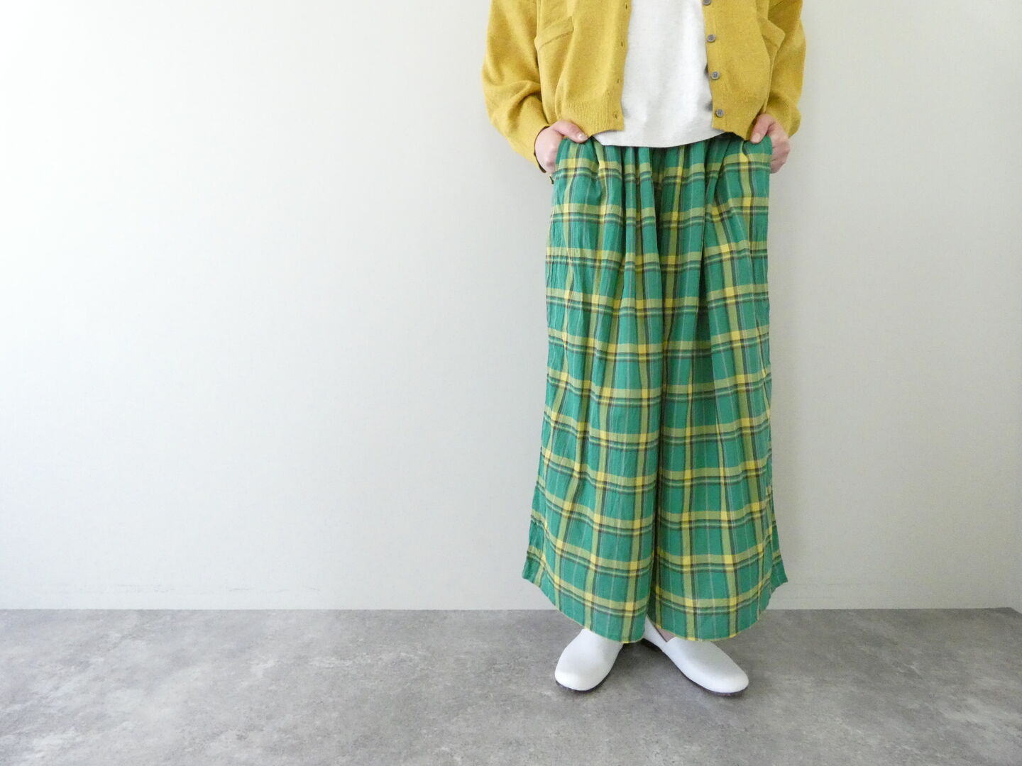 ichi(イチ) ワッシャーチェックパンツの商品画像2