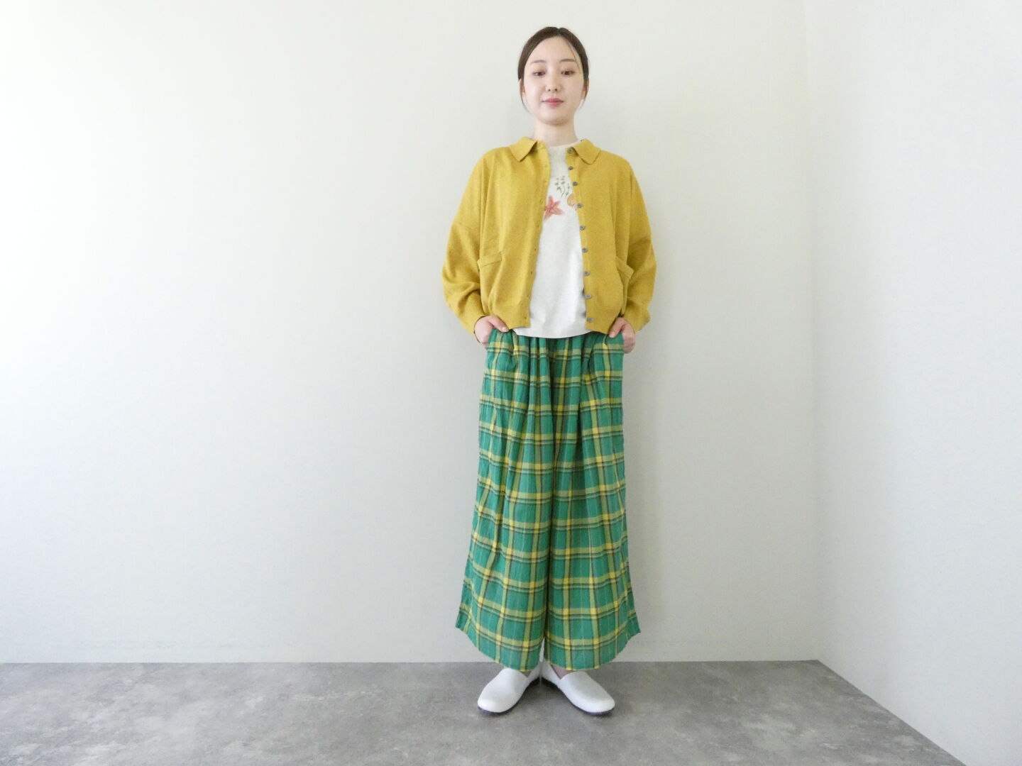 ichi(イチ) ワッシャーチェックパンツの商品画像6