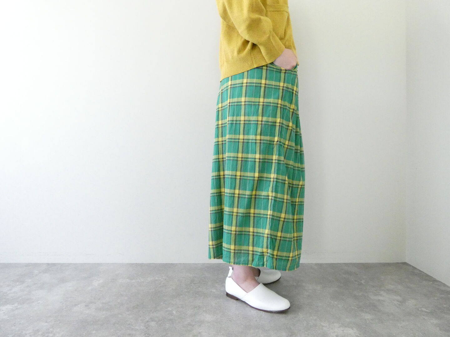 ichi(イチ) ワッシャーチェックパンツの商品画像7